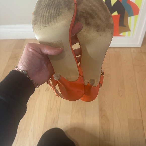 Mixx Orange strappy sandals. Size 10. - Picture 4 of 4